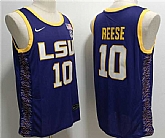 Men's LSU Tigers #10 Angel Reese Purple Stitched Jersey,baseball caps,new era cap wholesale,wholesale hats